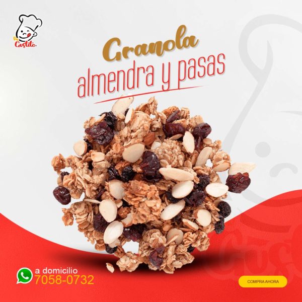 Granola Almendra y Pasas 1 Libra